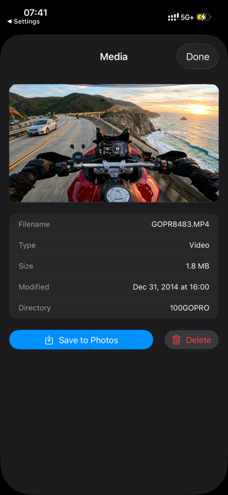 GoPro Remote Media Browser